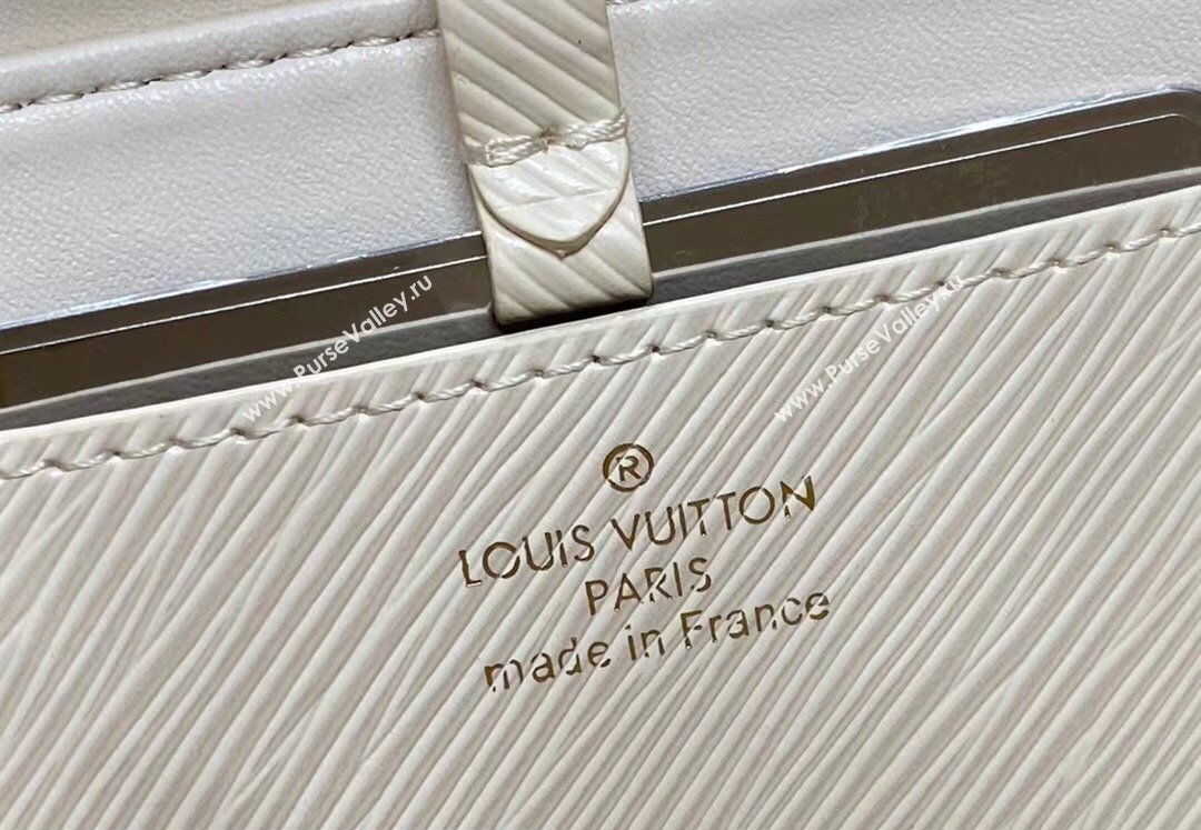 Louis Vuitton Epi grained cowhide leather Twist West Bag M24550 Quartz White 2024 (kiki-24040102)