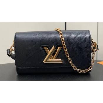 Louis Vuitton Epi grained cowhide leather Twist West Bag M24549 Black 2024 (kiki-24040101)