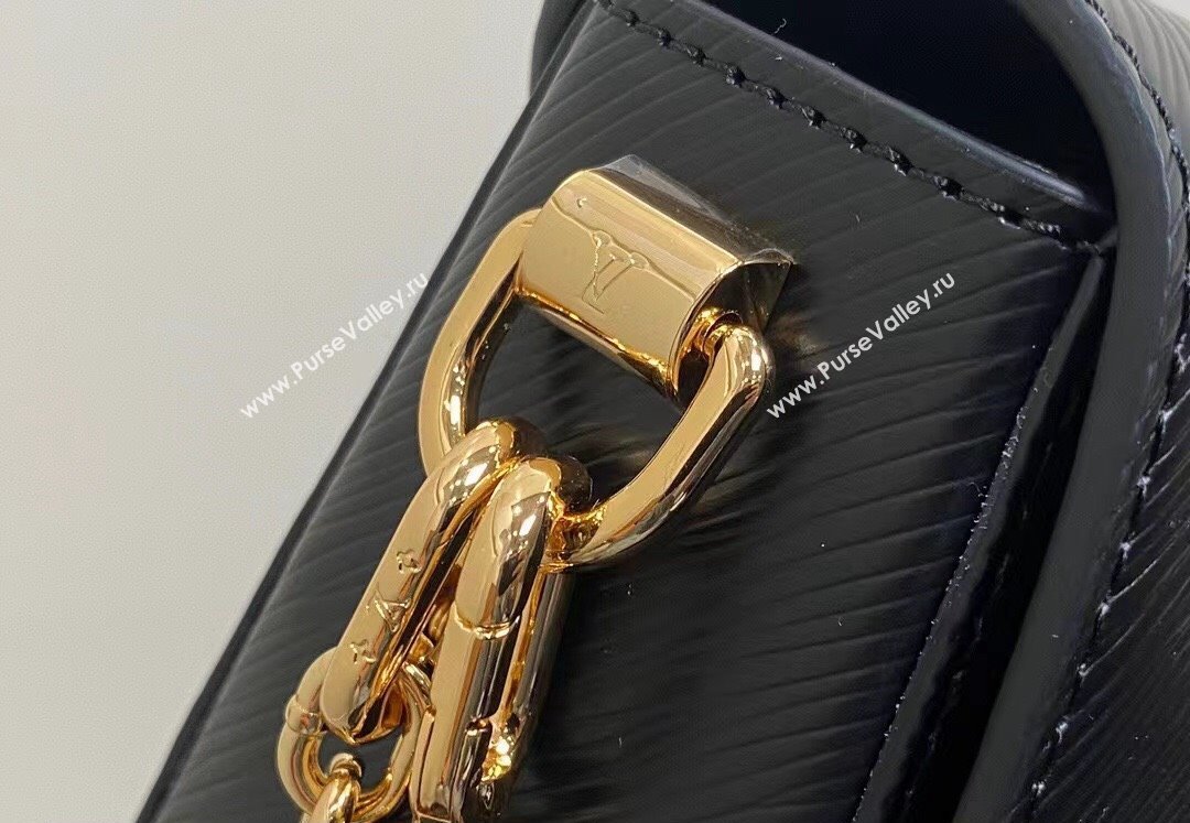Louis Vuitton Epi grained cowhide leather Twist West Bag M24549 Black 2024 (kiki-24040101)