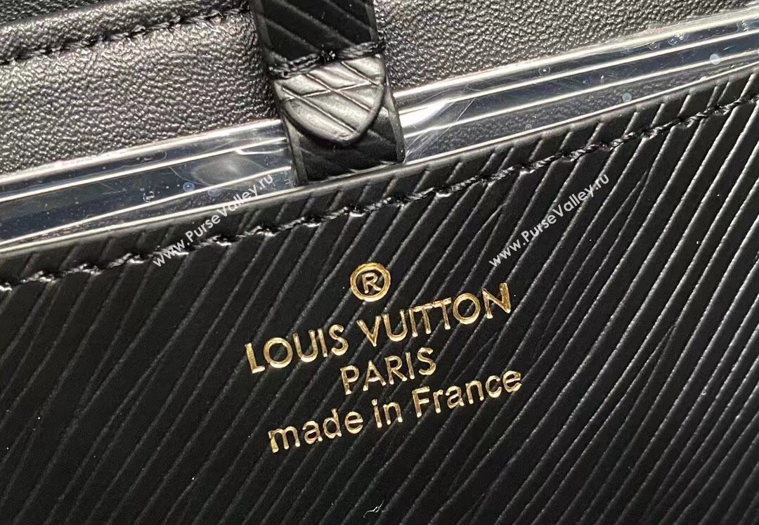 Louis Vuitton Epi grained cowhide leather Twist West Bag M24549 Black 2024 (kiki-24040101)