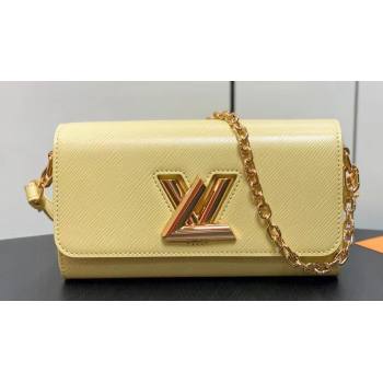 Louis Vuitton Epi grained cowhide leather Twist West Bag M24548 Banana Yellow 2024 (kiki-24040103)