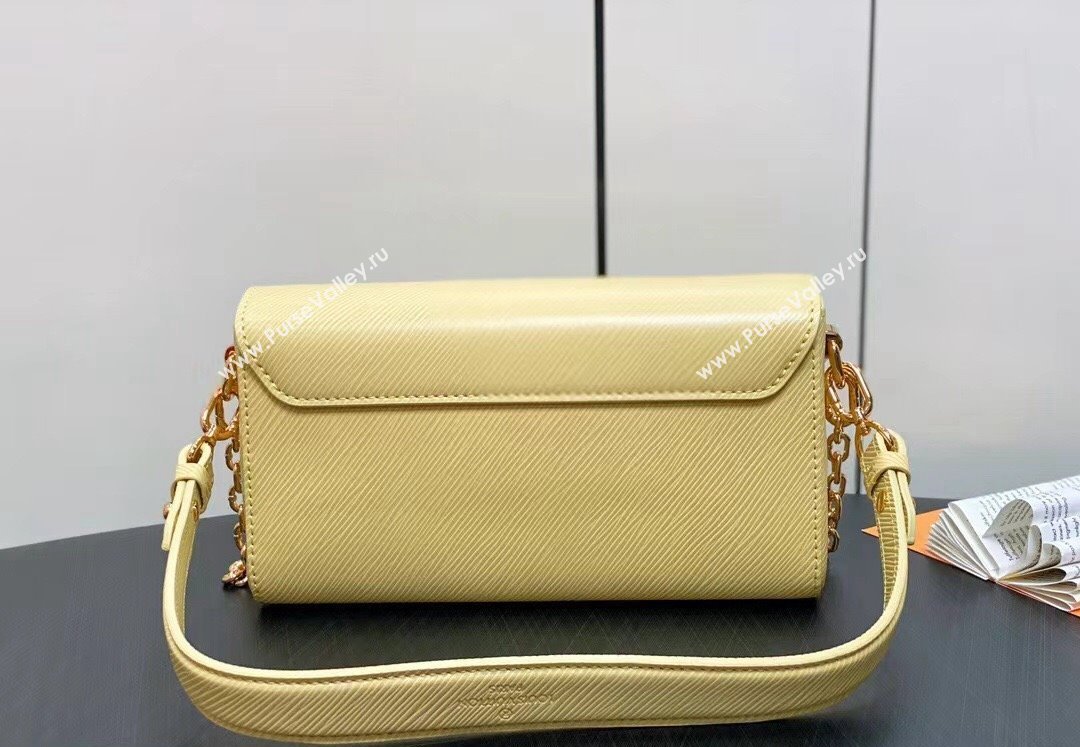 Louis Vuitton Epi grained cowhide leather Twist West Bag M24548 Banana Yellow 2024 (kiki-24040103)