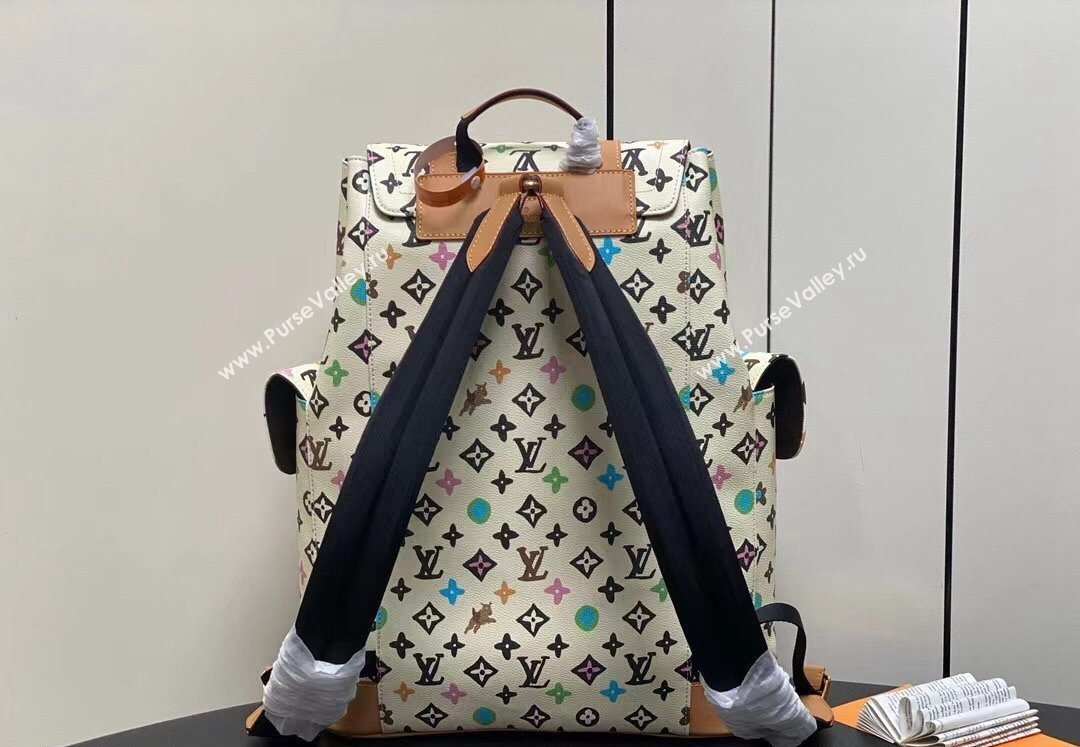 Louis Vuitton Monogram Craggy Canvas Christopher MM Bag M25240 Vanilla 2024 (kiki-24040123)