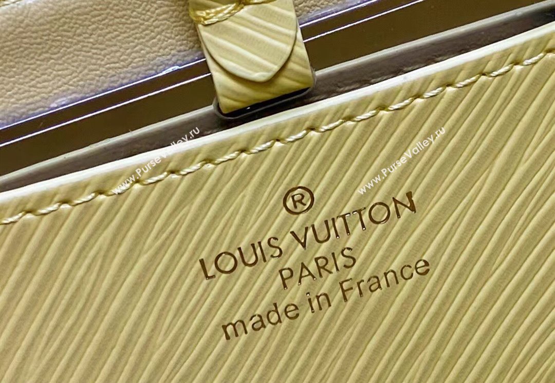 Louis Vuitton Epi grained cowhide leather Twist West Bag M24548 Banana Yellow 2024 (kiki-24040103)