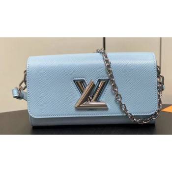 Louis Vuitton Epi grained cowhide leather Twist West Bag M24566 Candy Blue 2024 (kiki-24040104)