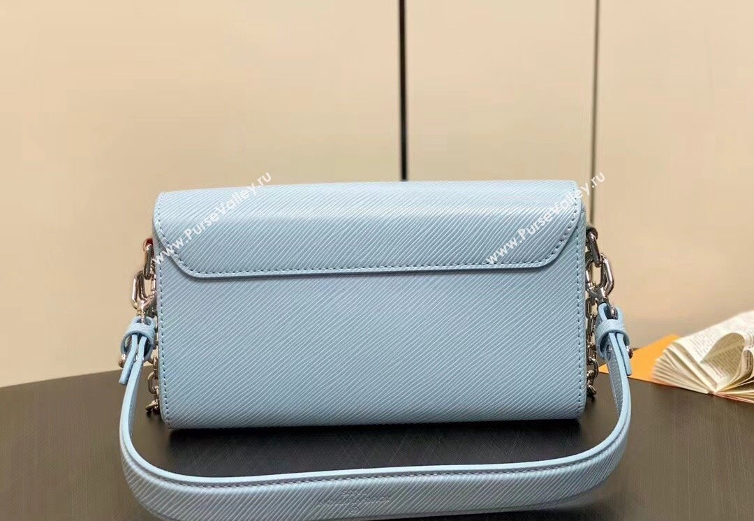 Louis Vuitton Epi grained cowhide leather Twist West Bag M24566 Candy Blue 2024 (kiki-24040104)