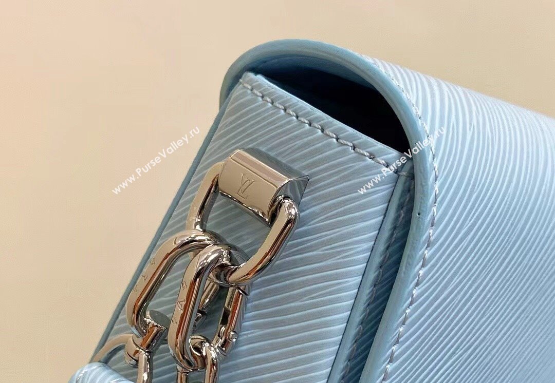 Louis Vuitton Epi grained cowhide leather Twist West Bag M24566 Candy Blue 2024 (kiki-24040104)