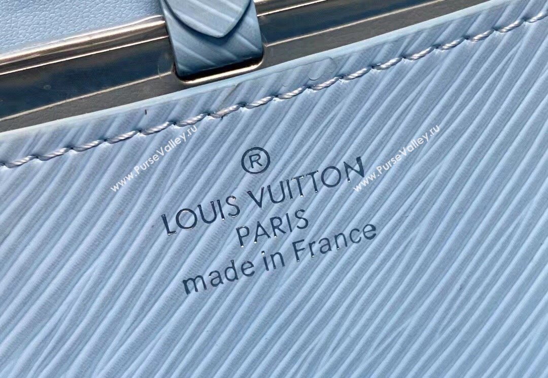 Louis Vuitton Epi grained cowhide leather Twist West Bag M24566 Candy Blue 2024 (kiki-24040104)