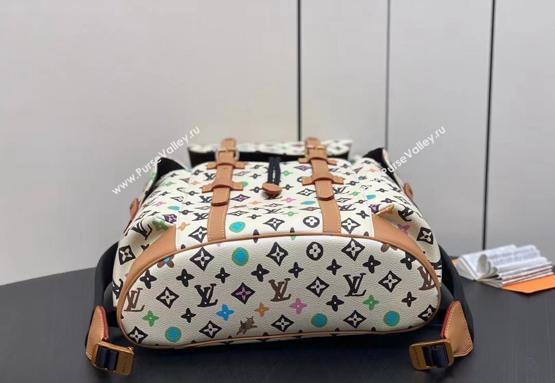 Louis Vuitton Monogram Craggy Canvas Christopher MM Bag M25240 Vanilla 2024 (kiki-24040123)