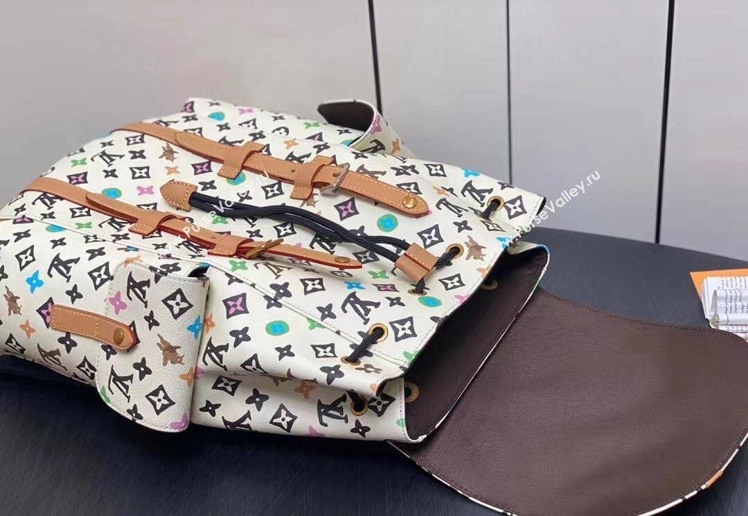 Louis Vuitton Monogram Craggy Canvas Christopher MM Bag M25240 Vanilla 2024 (kiki-24040123)