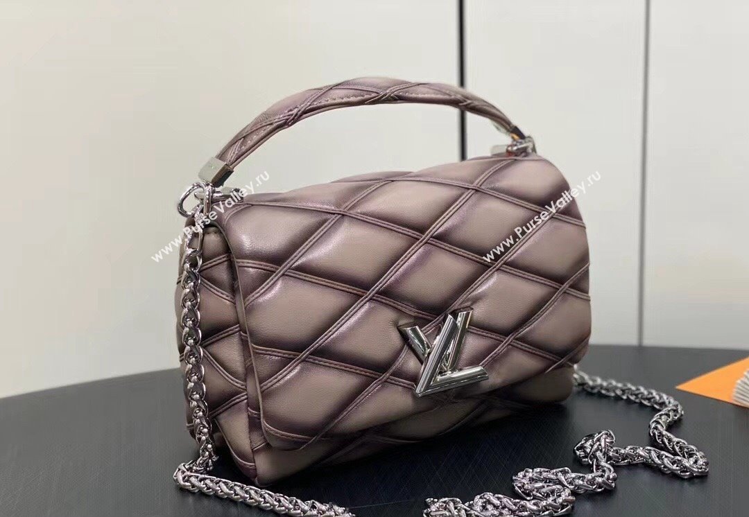 Louis Vuitton Lamb leather GO-14 MM Bag M23045 Taupe 2024 (kiki-24040109)