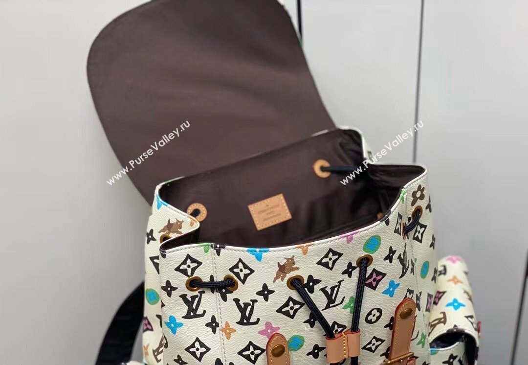 Louis Vuitton Monogram Craggy Canvas Christopher MM Bag M25240 Vanilla 2024 (kiki-24040123)