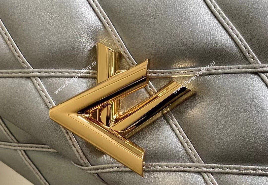 Louis Vuitton Lamb leather GO-14 MM Bag M25107 Silver 2024 (kiki-24040110)