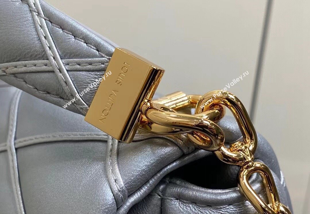 Louis Vuitton Lamb leather GO-14 MM Bag M25107 Silver 2024 (kiki-24040110)