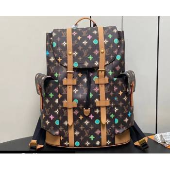 Louis Vuitton Monogram Craggy Canvas Christopher MM Bag M25240 Chocolate 2024 (kiki-24040124)