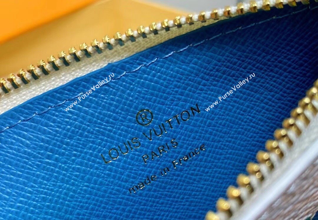 Louis Vuitton Damier Giant canvas Romy Card Holder N40639 Pistachio Green 2024 (kiki-24040122)