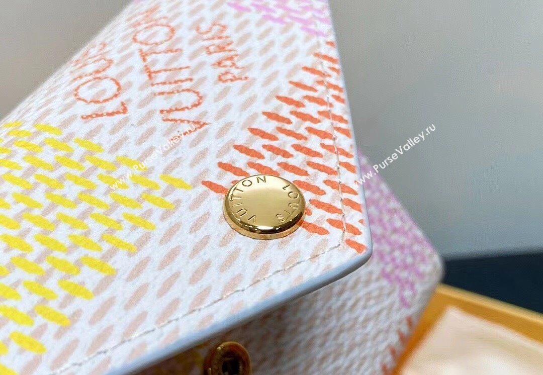 Louis Vuitton Damier Giant canvas Victorine Wallet N40638 Peach Pink 2024 (kiki-24040119)