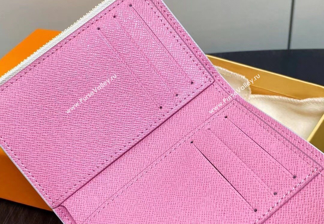 Louis Vuitton Damier Giant canvas Victorine Wallet N40638 Peach Pink 2024 (kiki-24040119)