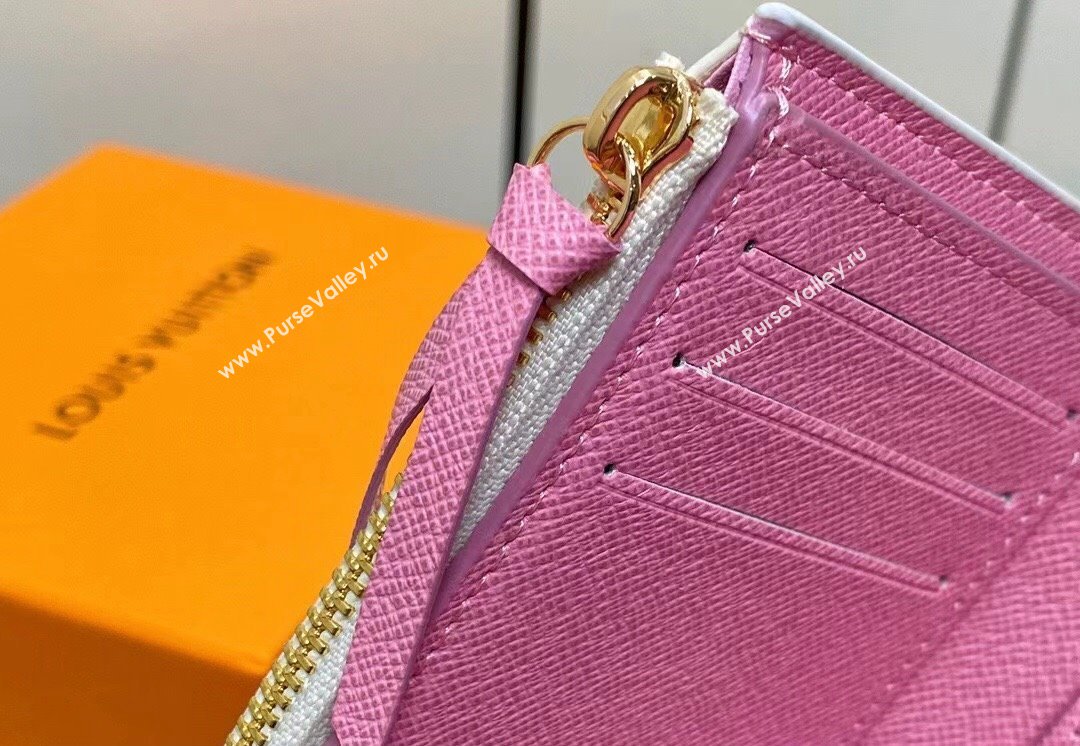 Louis Vuitton Damier Giant canvas Victorine Wallet N40638 Peach Pink 2024 (kiki-24040119)
