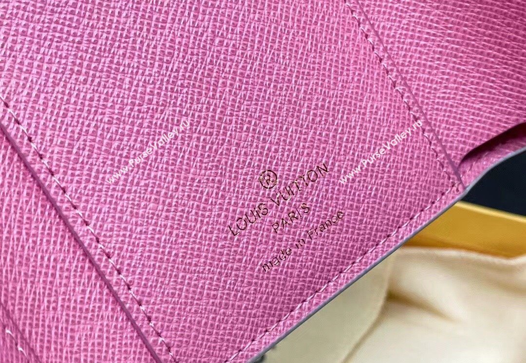 Louis Vuitton Damier Giant canvas Victorine Wallet N40638 Peach Pink 2024 (kiki-24040119)