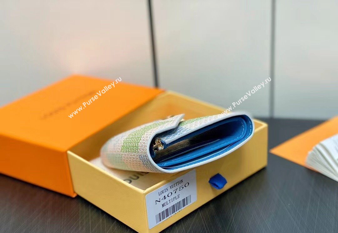 Louis Vuitton Damier Giant canvas Victorine Wallet N40750 Pistachio Green 2024 (kiki-24040120)