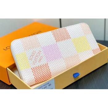 Louis Vuitton Damier Giant canvas Zippy Wallet N40748 Peach Pink 2024 (kiki-24040117)