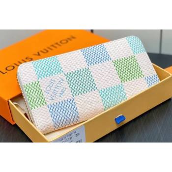 Louis Vuitton Damier Giant canvas Zippy Wallet N40748 Pistachio Green 2024 (kiki-24040118)