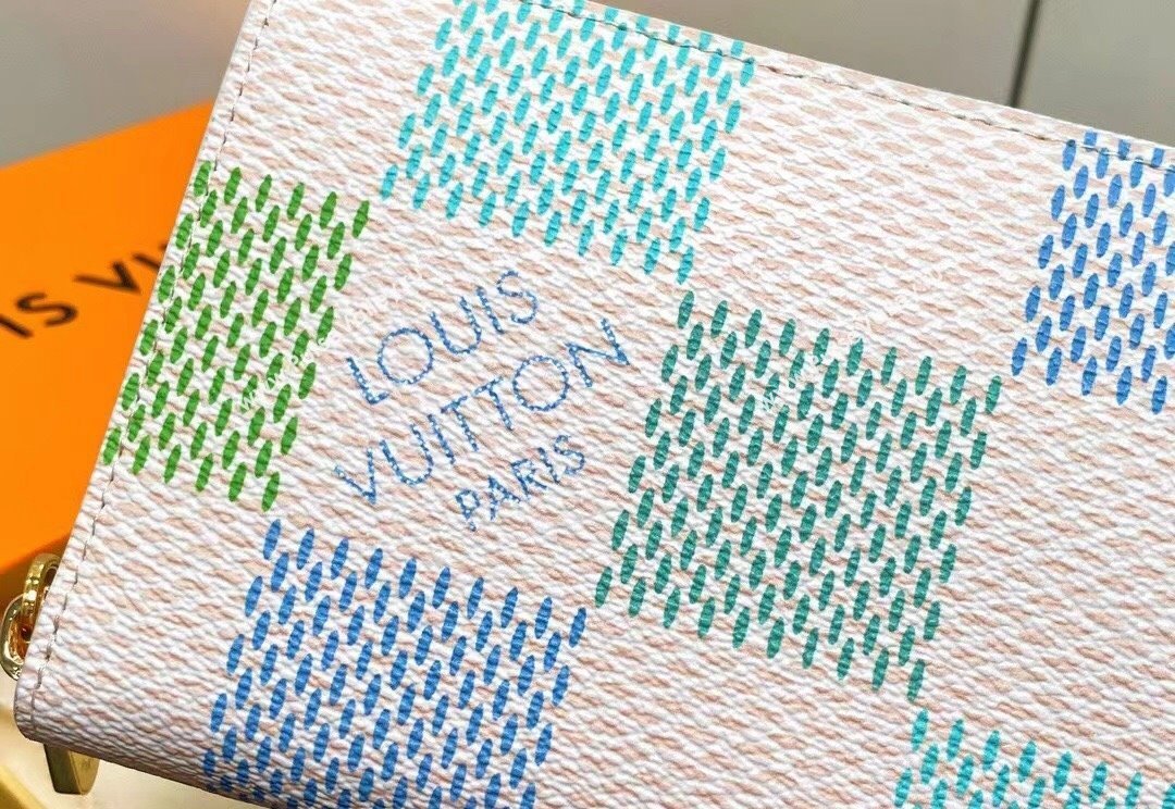 Louis Vuitton Damier Giant canvas Zippy Wallet N40748 Pistachio Green 2024 (kiki-24040118)