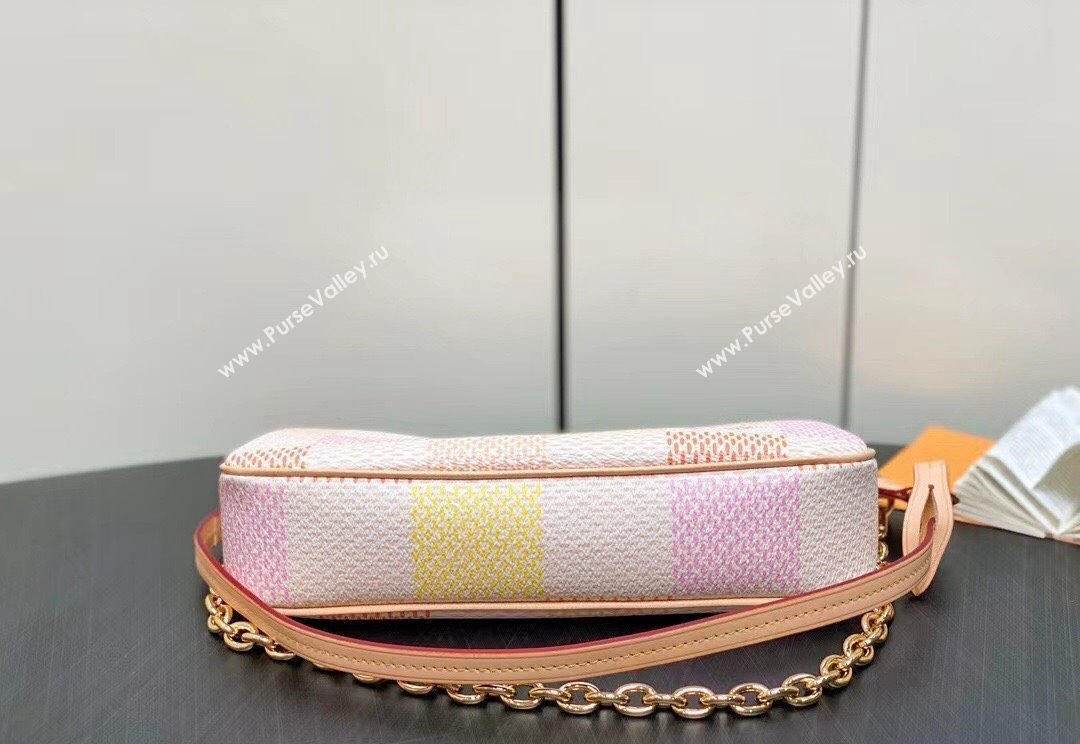 Louis Vuitton Damier Giant canvas Pochette Accessoires Bag N40642 Peach Pink 2024 (kiki-24040113)