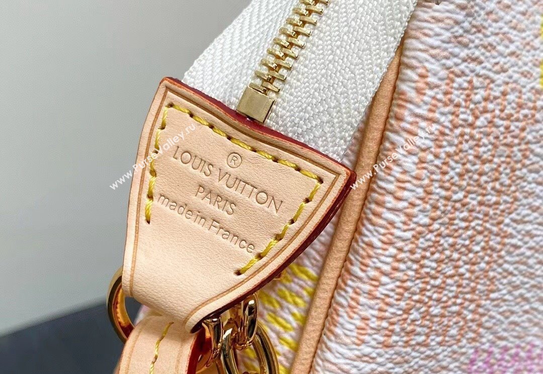 Louis Vuitton Damier Giant canvas Pochette Accessoires Bag N40642 Peach Pink 2024 (kiki-24040113)