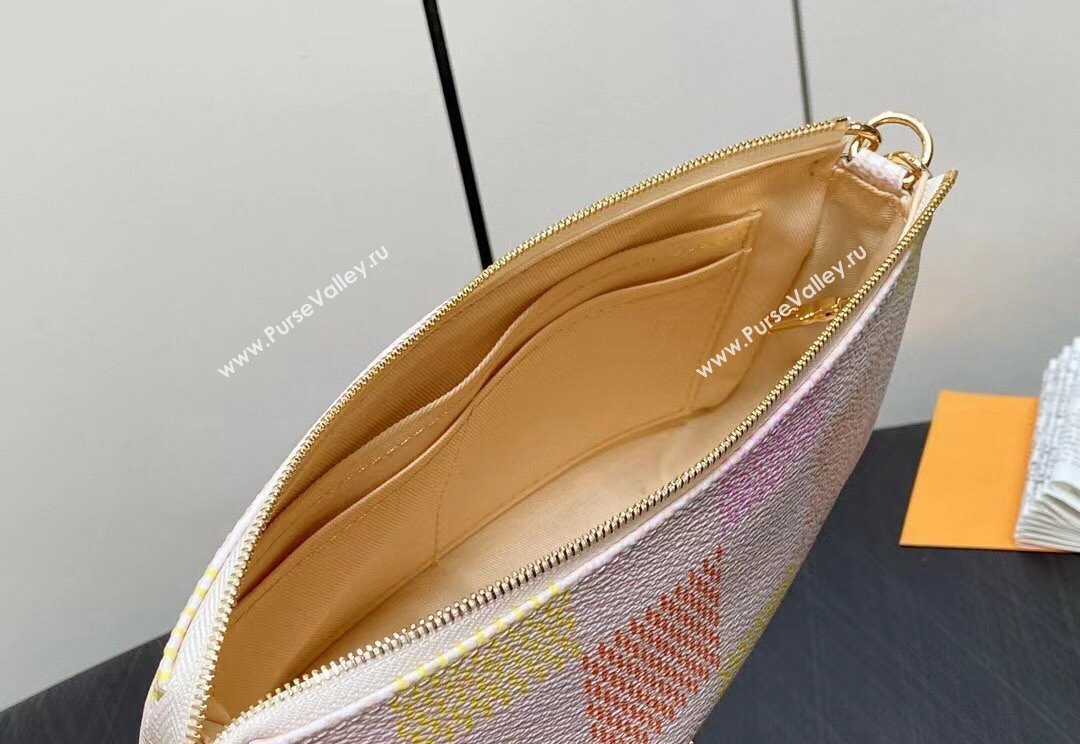 Louis Vuitton Damier Giant canvas Pochette Accessoires Bag N40642 Peach Pink 2024 (kiki-24040113)