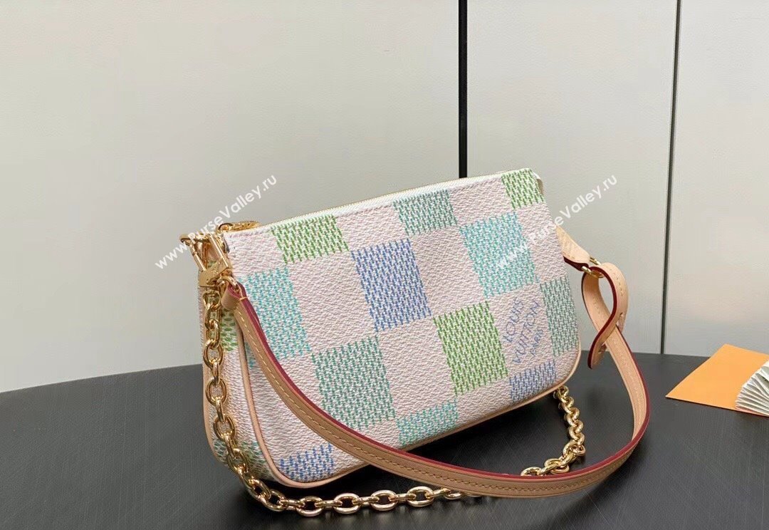 Louis Vuitton Damier Giant canvas Pochette Accessoires Bag N40642 Pistachio Green 2024 (kiki-24040114)