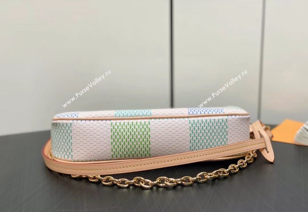 Louis Vuitton Damier Giant canvas Pochette Accessoires Bag N40642 Pistachio Green 2024 (kiki-24040114)