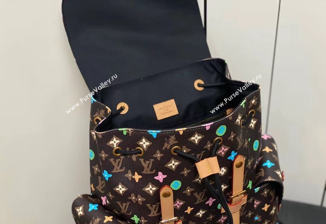 Louis Vuitton Monogram Craggy Canvas Christopher MM Bag M25240 Chocolate 2024 (kiki-24040124)