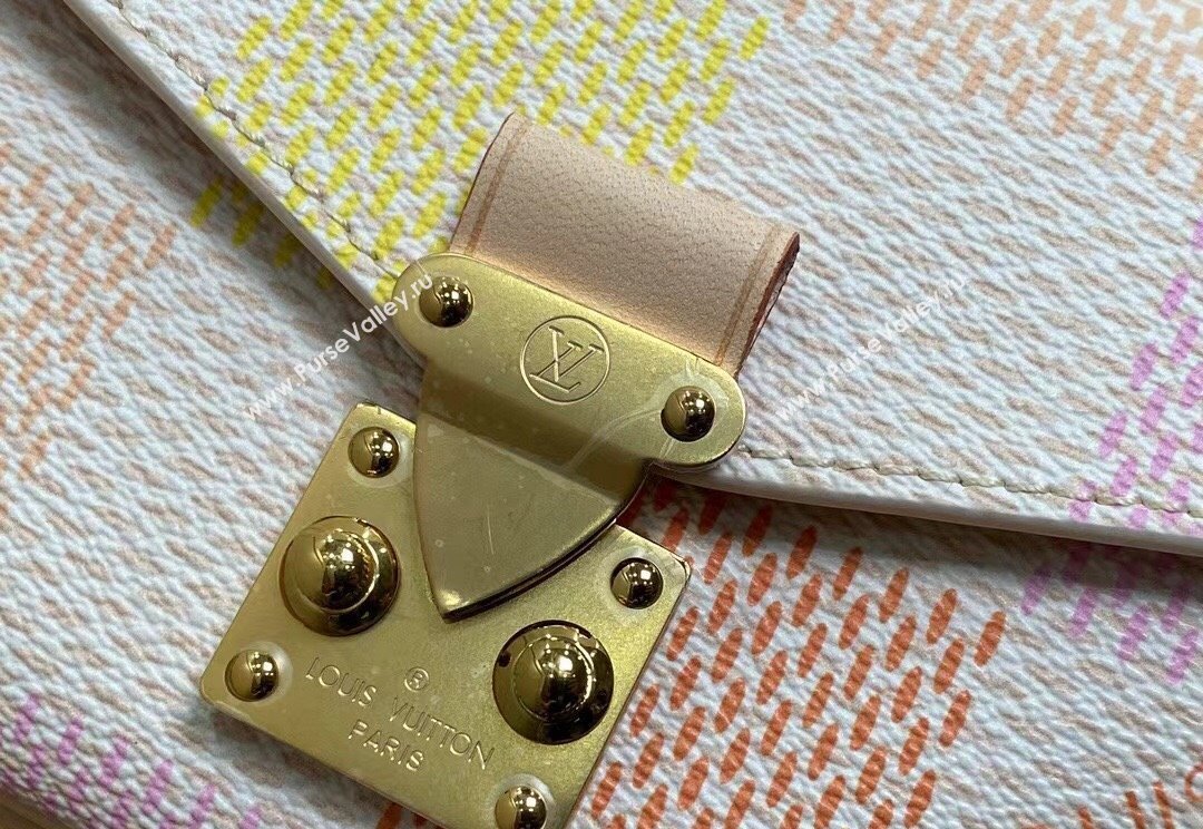 Louis Vuitton Damier Giant canvas Pochette Métis East West Bag N40749 Peach Pink 2024 (kiki-24040112)