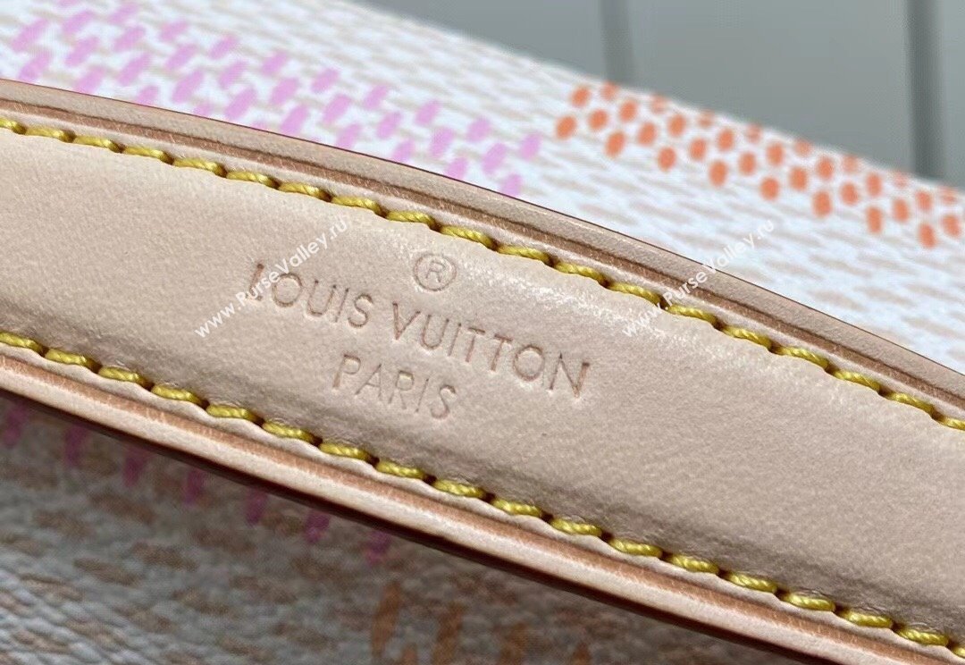 Louis Vuitton Damier Giant canvas Pochette Métis East West Bag N40749 Peach Pink 2024 (kiki-24040112)