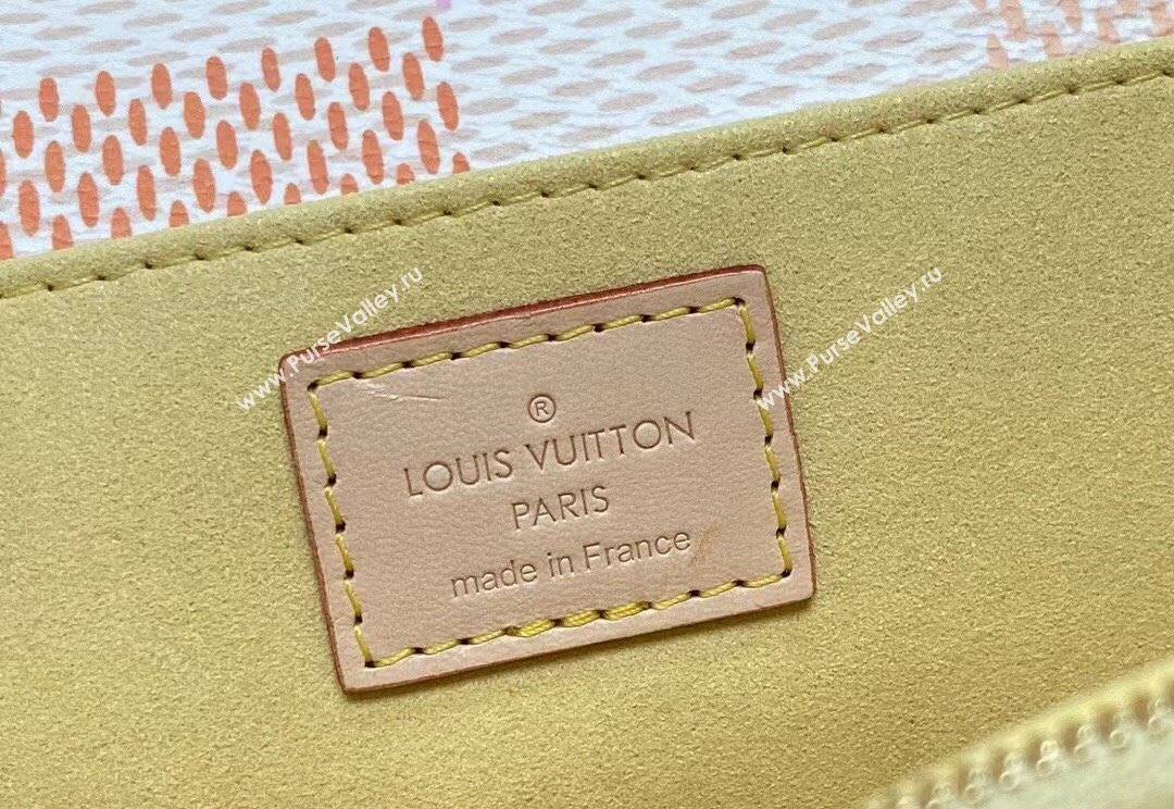 Louis Vuitton Damier Giant canvas Pochette Métis East West Bag N40749 Peach Pink 2024 (kiki-24040112)