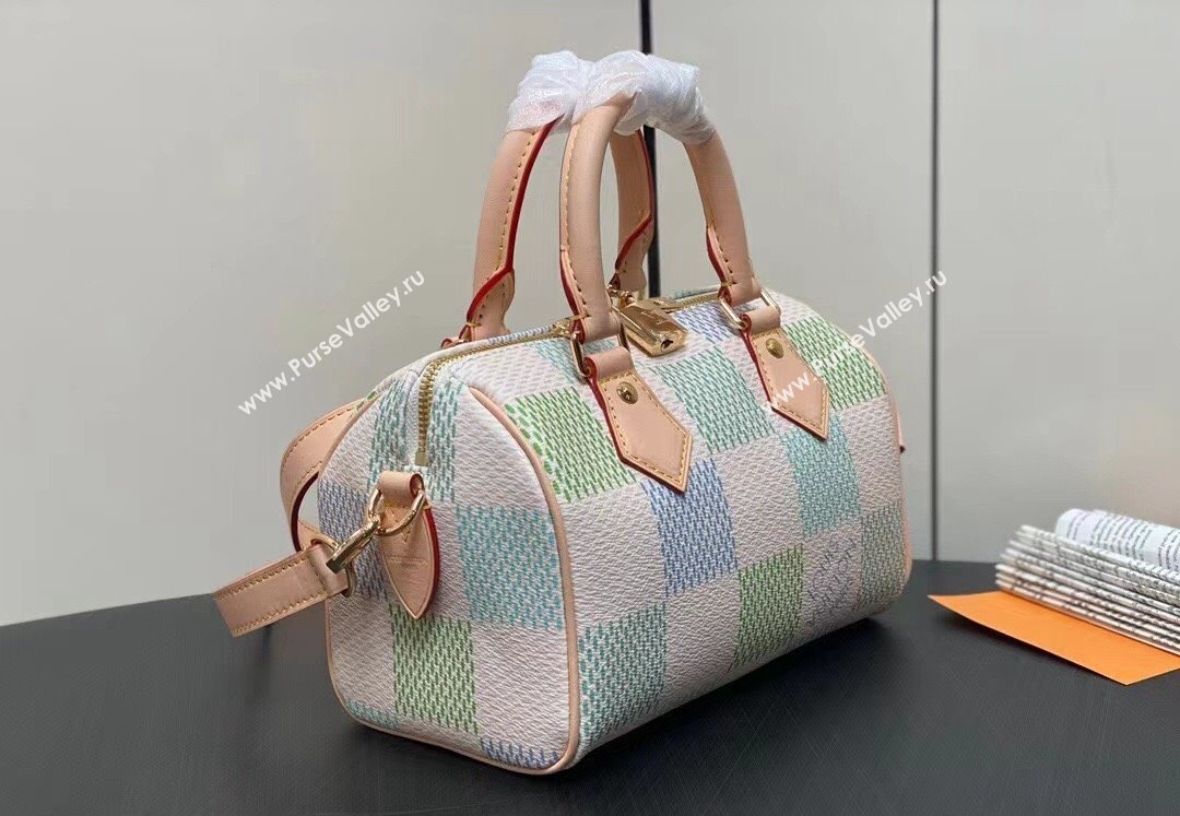 Louis Vuitton Damier Giant canvas Speedy Bandoulière 20 Bag N40515 Pistachio Green 2024 (kiki-24040111)