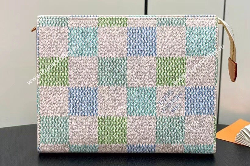 Louis Vuitton Damier Giant canvas Toilet Pouch Bag N40740 Pistachio Green 2024 (kiki-24040116)