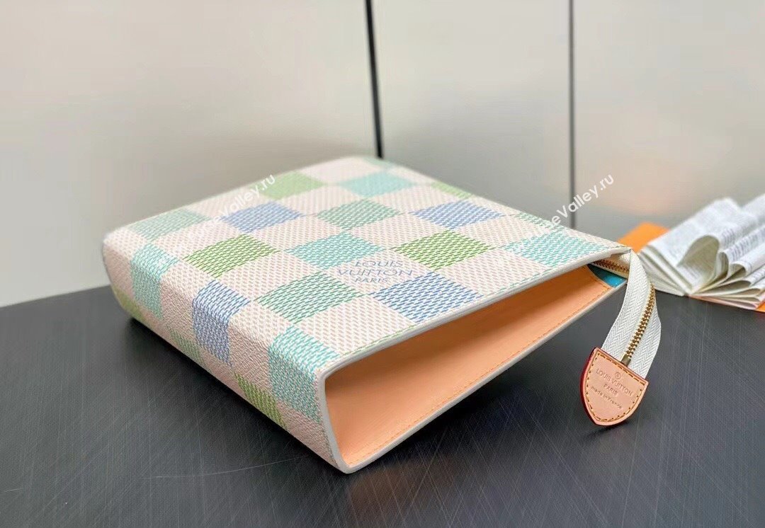 Louis Vuitton Damier Giant canvas Toilet Pouch Bag N40740 Pistachio Green 2024 (kiki-24040116)