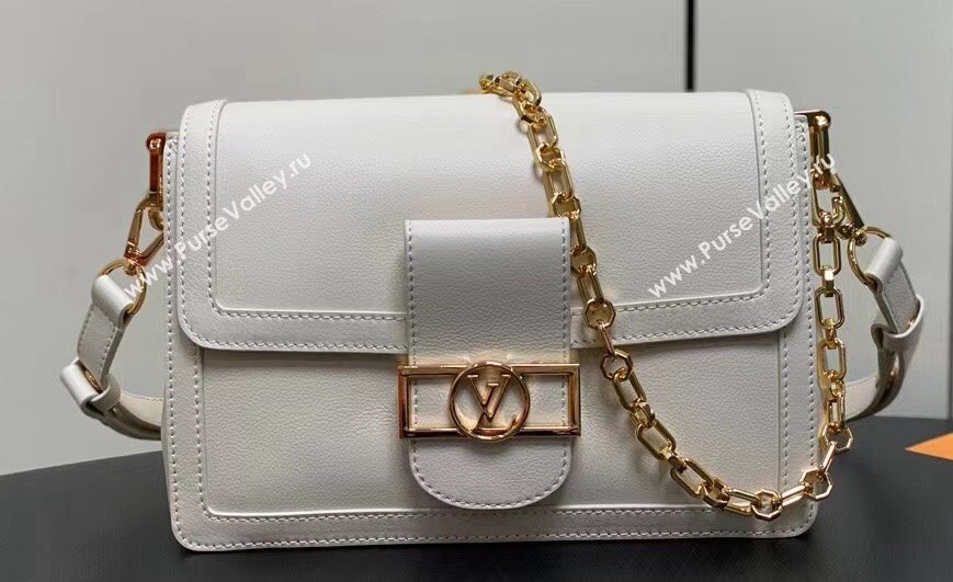 Louis Vuitton Dauphine Soft MM Bag M25050 White 2024 (kiki-24040135)