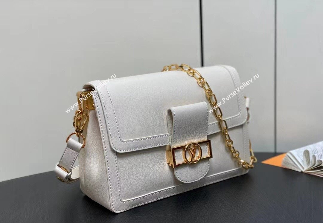 Louis Vuitton Dauphine Soft MM Bag M25050 White 2024 (kiki-24040135)