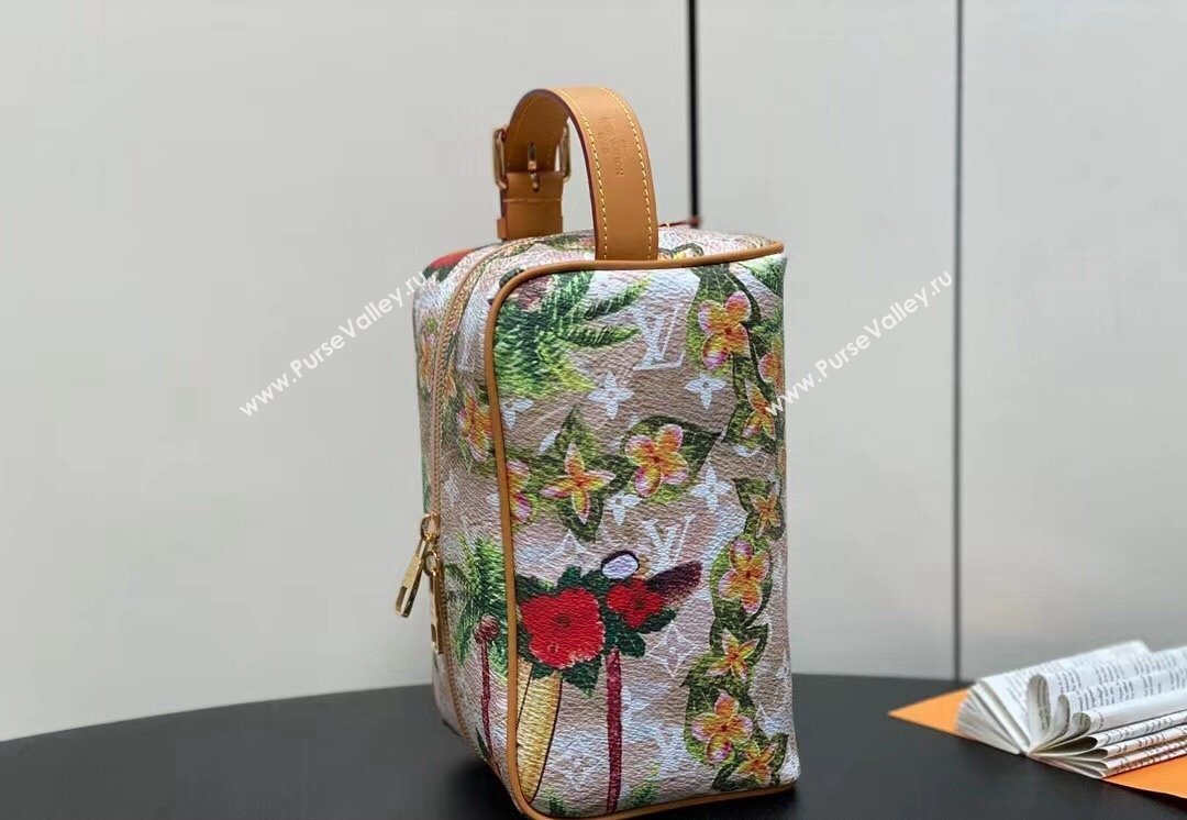 Louis Vuitton Locker Dopp Kit Bag Floral Print 2024 (kiki-24040148)