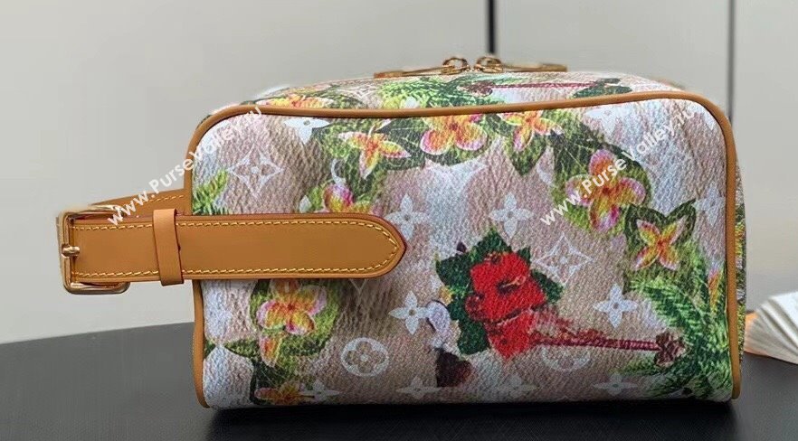 Louis Vuitton Locker Dopp Kit Bag Floral Print 2024 (kiki-24040148)