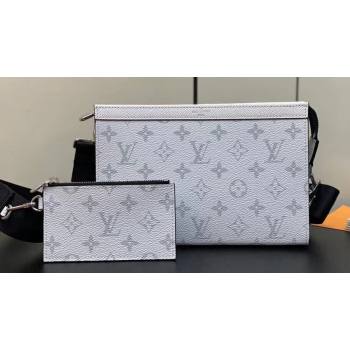 Louis Vuitton Taiga leather and Monogram canvas Gaston Wearable Wallet Bag M30935 White 2024 (kiki-24040130)