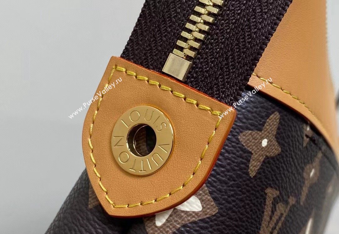 Louis Vuitton Monogram Craggy Canvas Pochette Voyage Souple Bag M83568 Chocolate 2024 (kiki-24040125)