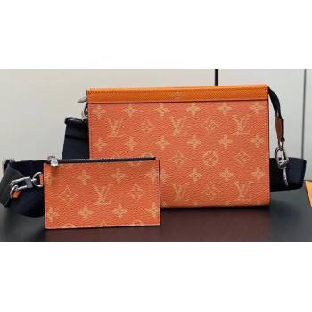 Louis Vuitton Taiga leather and Monogram canvas Gaston Wearable Wallet Bag Orange 2024 (kiki-24040131)