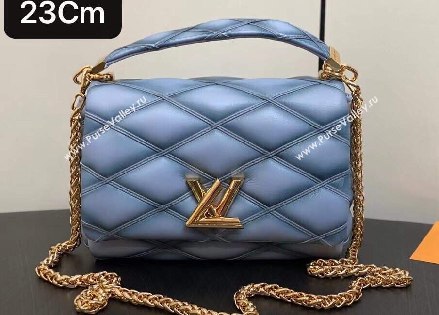 Louis Vuitton Lamb leather GO-14 MM Bag M24186 Ecume Gray 2024 (kiki-24040106)
