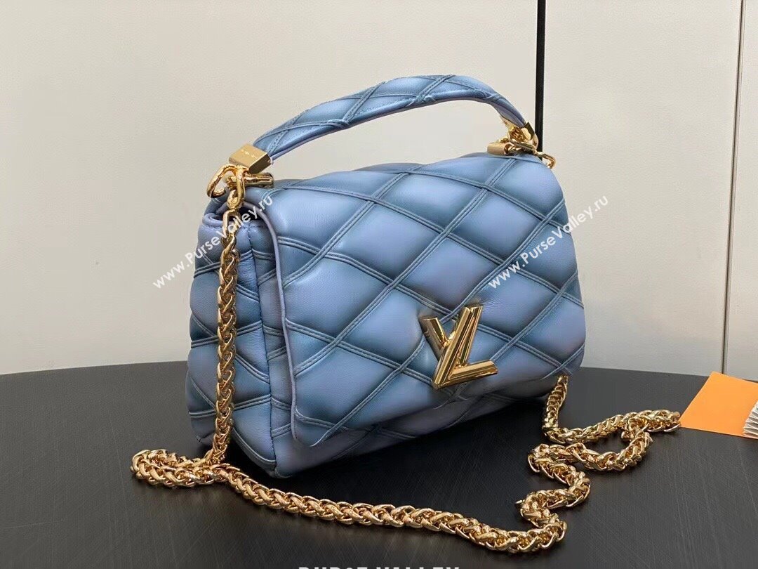 Louis Vuitton Lamb leather GO-14 MM Bag M24186 Ecume Gray 2024 (kiki-24040106)