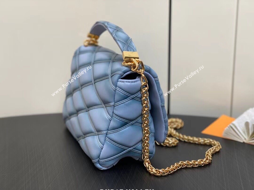 Louis Vuitton Lamb leather GO-14 MM Bag M24186 Ecume Gray 2024 (kiki-24040106)